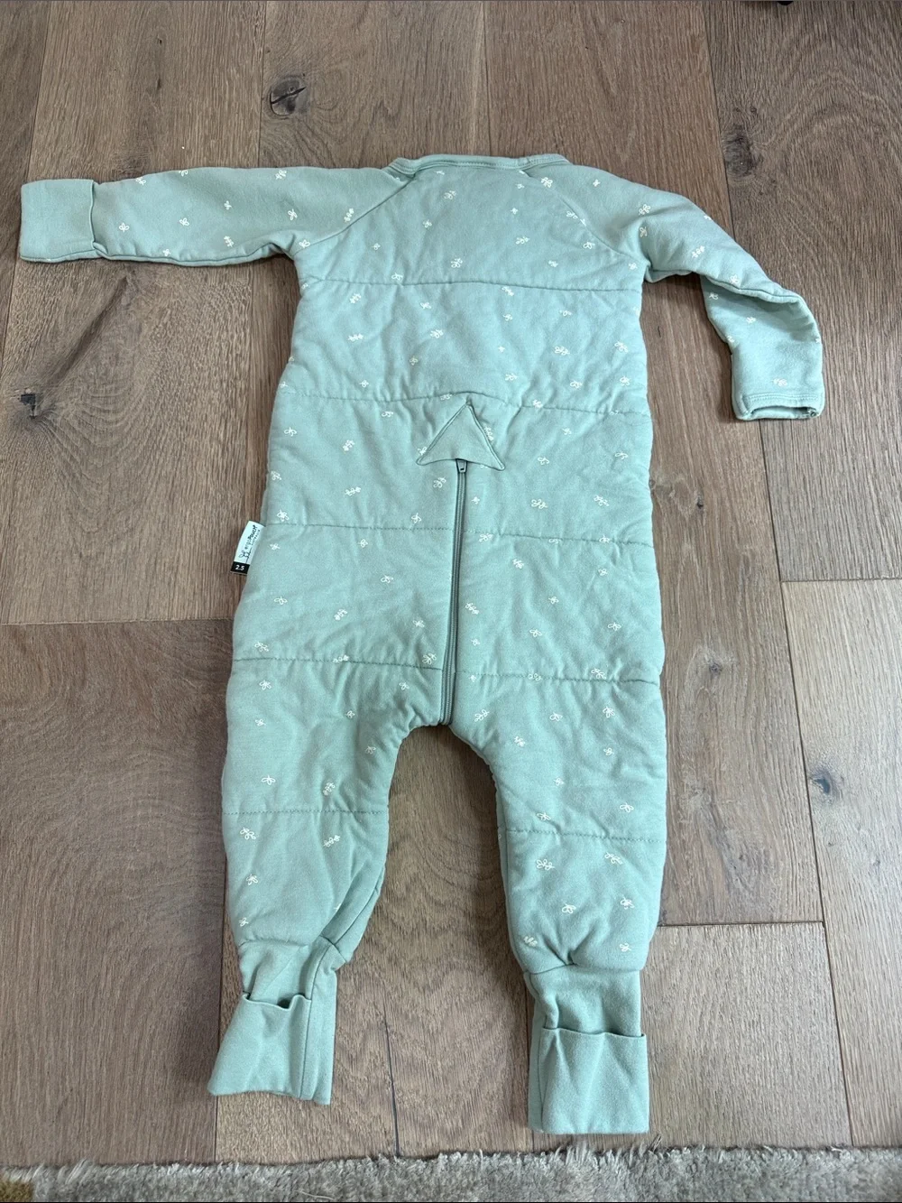 Ergopouch Australia Sage Green Quilted Baby Footie One-Piece tog 2.5